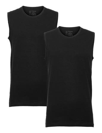 Tank Top T-shirts Sleeveless Svart Schiesser