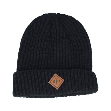 Northern Hooligans - Svart shortbeanie Lue - The Folder Black Cuff @ Hatstore