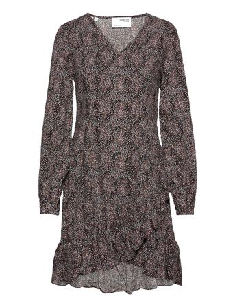 Slfmabel 3/4 Short Dress M Black Selected Femme