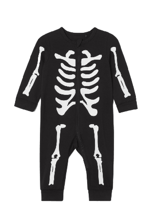 Å KIDS Skelettpyjamas med dragkedja LONNIE Sovplagg Svart 68