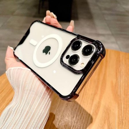 Elektropläterat Magnetiskt Fodral för iPhone 15-Serien iPhone 15 Plus