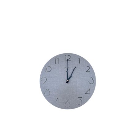 Väggklocka i trä Ljusgrå med kvistvisare