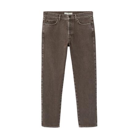 Mango Straight fit vintage jeans Brun, Herre, Størrelse: 4XS