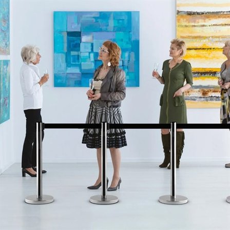 6-pack Avspärrningsstolpar med utdragbart band