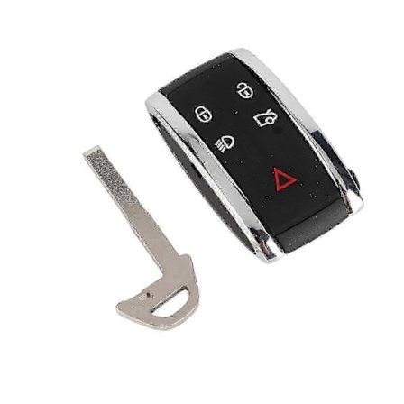 Jaguar XF 2009-2012 5-knaps nøglefjernbetjeningsskal, udskiftning kompatibel med fjernbetjening