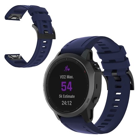 Garmin Fenix 6S silikon klockarmband - mörkblå