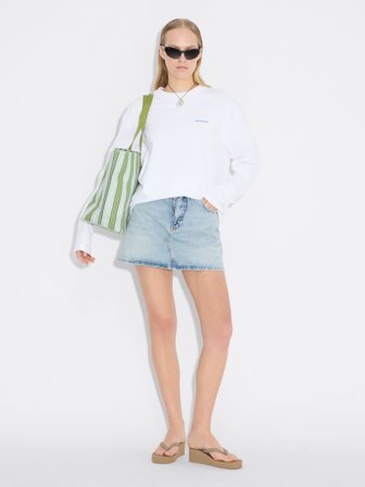 Holzweiler - Denim Mini Skirt - Blue Washed - Womens - Medium