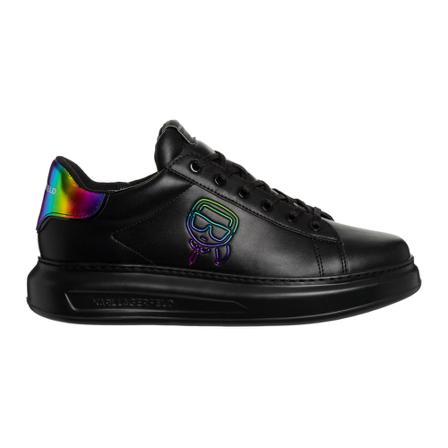 Karl Lagerfeld men's Schoenen leather trainers sneakers Kapri Plexiconic , Zwart , Heren , Maat: 43 EU