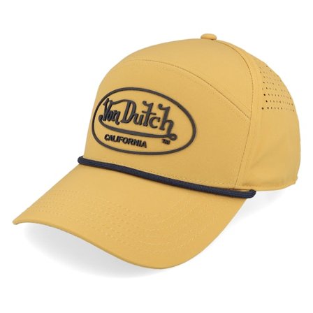 Von Dutch - Geel adjustable Cap - Oval Patch Baseball Cap Yellow Adjustable @ Hatstore