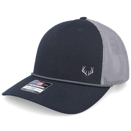 Hunter - Negro trucker Gorra - Tiny Deer Antlers 112fpr Split Black/Charcoal A-Frame Trucker @ Hatstore