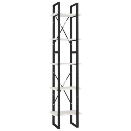 Vidaxl Bokhylla 5 Hyllplan Vit 40x30x175 Cm Furu Vit