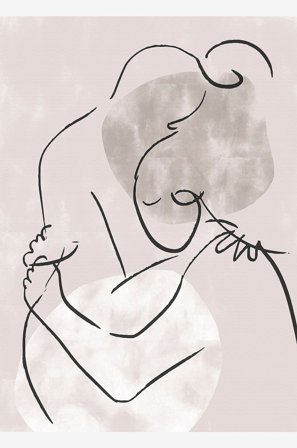 Pelcasa - Poster The Hug - Beige - Posters - Fra Homeroom