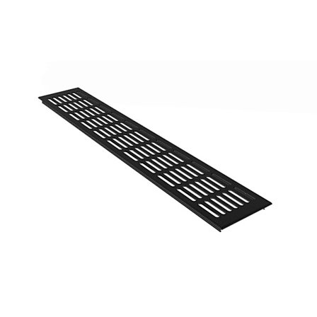 Ventilationsrist Aluminium 100 mm x 1000 mm Sort