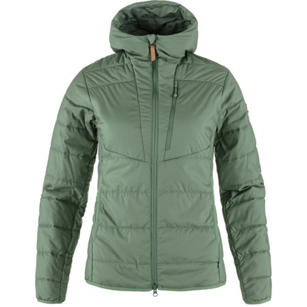 Fjällräven Women's Keb Gepolstert Kapuzenpullover in Patina Green/Grün, Primaloft | Size: XS