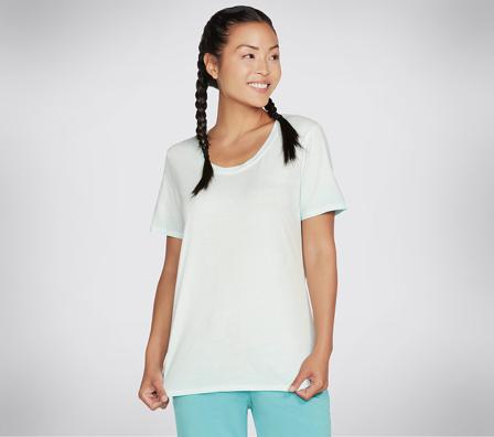 Skechers, Diamond Wash Hatha Scoop Neck Tunic Tee, Naiset