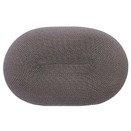 Oval Flätade Bordstabletter 30*45cm Bordsunderlägg för Matbord Naturligt Vävda Värmebeständiga Bordstabletter (Oval Brun)
