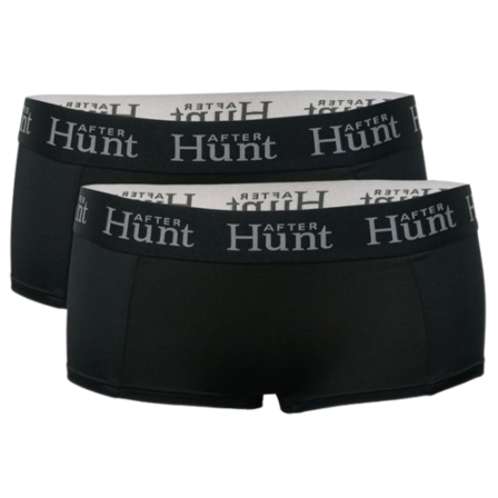 After Hunt Womens Boxer Underwear Short 2-pack Black