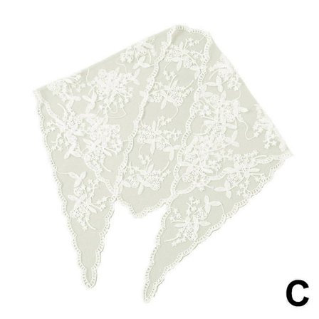 Blomsterhårbøjle Broderet Blonde Trekantet Tørklæde Blonde Hovedtørklæde til Kvinder Piger