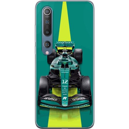 Yhteensopiva Puhelinkuori Xiaomi Xiaomi Mi 10 5G Aston Martinin Formula 1 -auto vihreässä kilpailumuotoilussa, jossa on moderni studiosentuntma