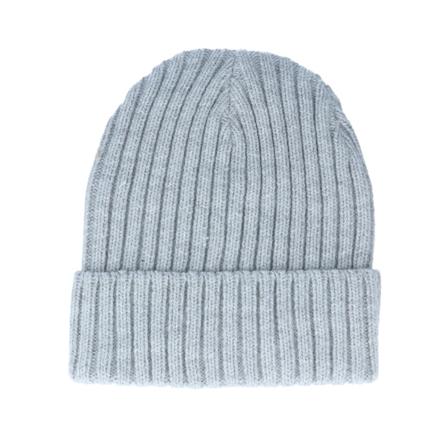 Beechfield - Harmaa cuff Beanie - Heather Grey Chunky Ribbed Cuff @ Hatstore