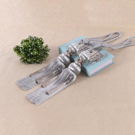 8-färgad gardin tofs raketboll Lixin Single Peak Ball bunden boll i europeisk stil Silver Gray