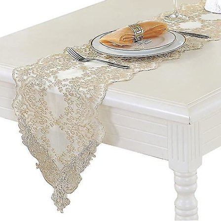 Dekorativ Broderet Hullet Blonder Dugløber