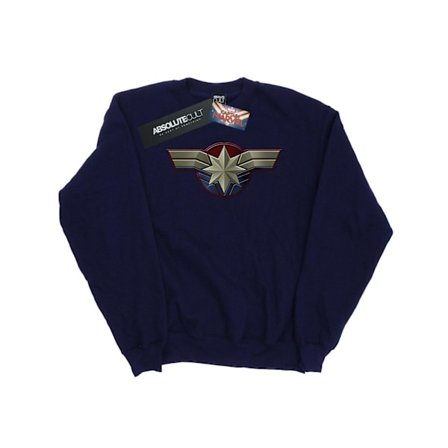 Marvel Girls Captain Marvel Bröst Emblem Sweatshirt 7-8 År N
