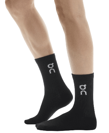 On Logo Sock High 3P Black