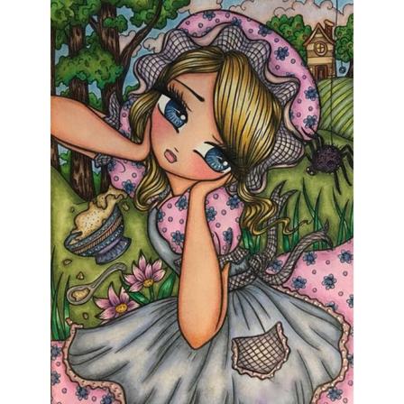 30x40cm 5D DIY Timanttimaalaussetti, Pieni Tyttö Diamond Painting