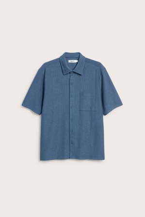 Kappahl | Koszula z trykotu, z krótkimi rękawami | Niebieski