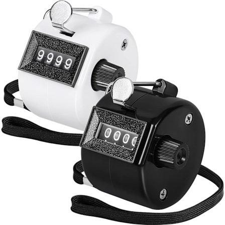 2-pack Handhållen Räknare 4-siffrig Nummerräknare, för Träning, Stickning, Personer, Varv, Fiske, Golf