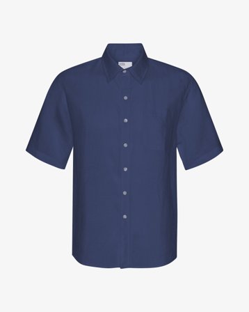 Linen SS Shirt - Petrol Blue XS
