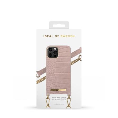 Necklace CaseiPhone 12 PRO MAX Misty Rose Croco