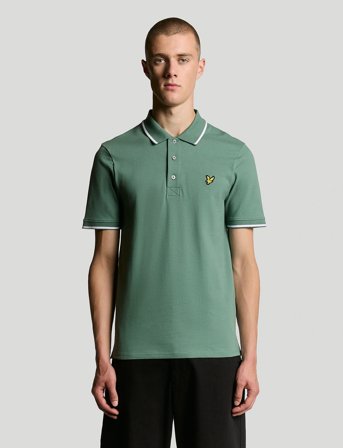 Lyle & Scott Tipped Polo Shirt - Green - L