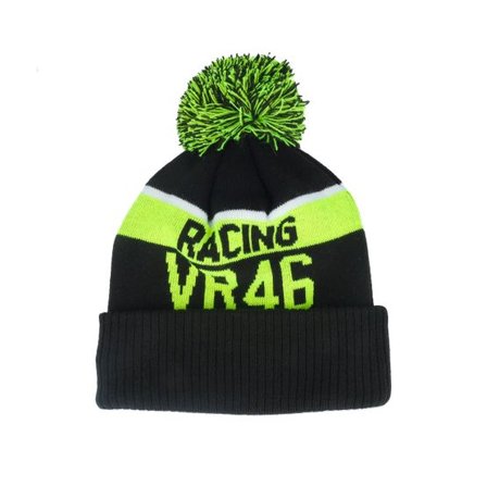 New Era - Motor Svart pom Beanie - VR46 Sport Beanie Black/Neon Pom @ Hatstore