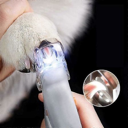 Katte- og hundeklippere, LED-lampe, anti-klippe forstørrelsesglass for kjæledyr