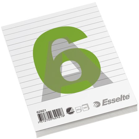 Esselte Bloc de colle A6 60g 100 feuilles ligné