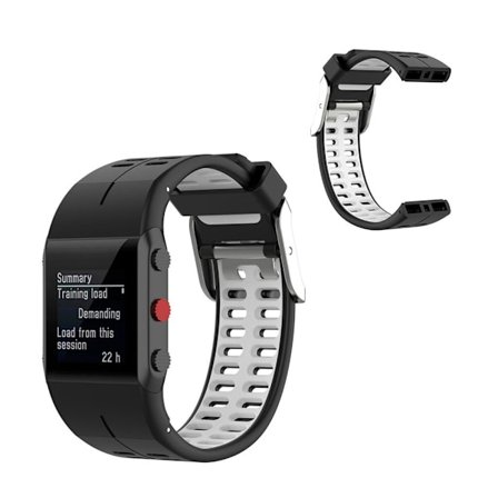 Polar V800 bi-farve silikone rem - sort / hvid