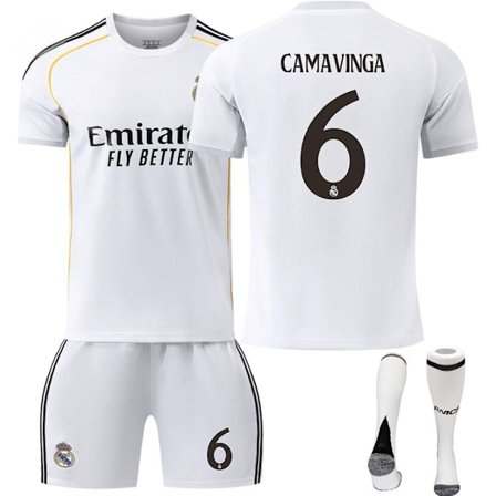2526 Ny Real Madrid Fotbollströja Kortärmad för Vuxna och Barn - Flera Stilar No.6 CAMAVINGA No.6 CAMAVINGA