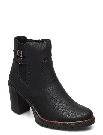 Y2569-00 Shoes Boots Ankle Boots Ankle Boot - Heel Svart Rieker