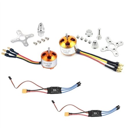 2 stk. 2212 1400Kv/2200Kv børsteløs motor med 10T/6T beslag + 30A XT60 ESC til UFO Quadcopter Rc fly
