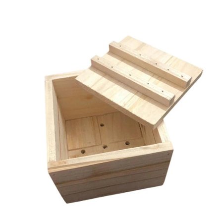 Tofu Presse i træ Sojabønnemasse Producent Køkkenredskab, DIY Hjemmelavet Køkkenosteproducent til Hjem Stue Ost Tofu 11.5cmx10.5cmx8.8cm