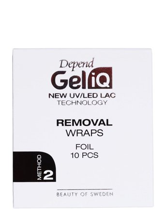 Depend Cosmetic Gel Iq Rem Wraps Foil 10Pcs - Nude - ONE SIZE