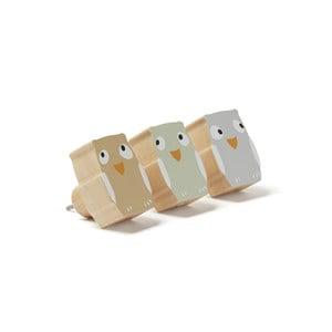 Kids Concept 3-Pack Brown Edvin Owl Hooks 12 months - 8 years - Storage - 12 months - 8 years - Brown