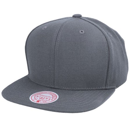 Mitchell & Ness - Grå snapback Caps - Blank Dark Grey Snapback @ Hatstore
