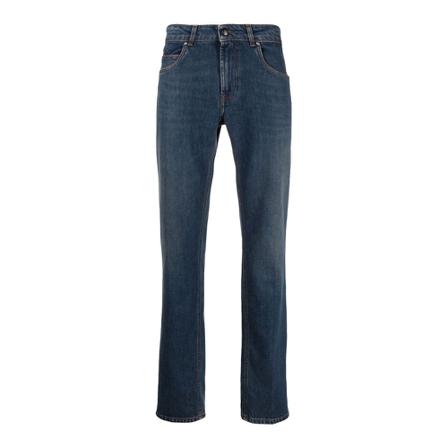 Fay, Denim Jeans Blauw, Heren, Maat:W32,stretch