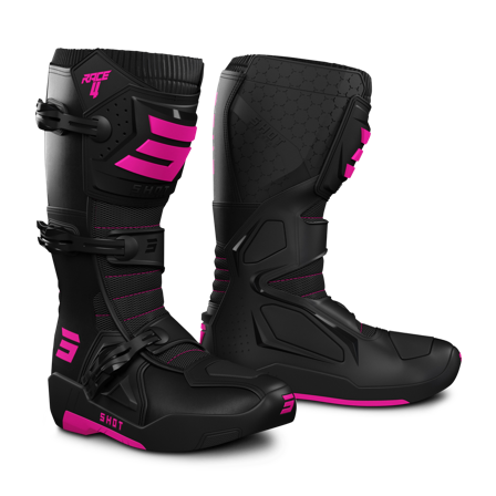 Shot Race 4 MX Boots Black/Pink 45
