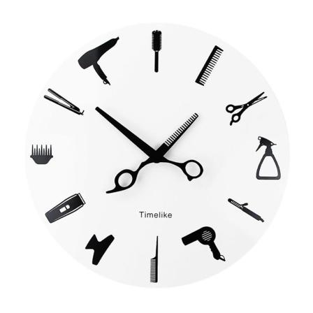 Frisør Stylist Værktøj Vægur Moderne 3d Quartz Ikke tikkende Skønhed Frisørsalon ure Watch For Ho