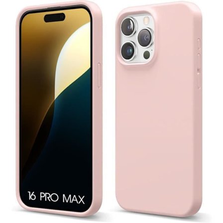 Skyddsskal - BOOLING - för iPhone 16 Pro Max - Mjuk silikon - Ultra Slim - Rosa