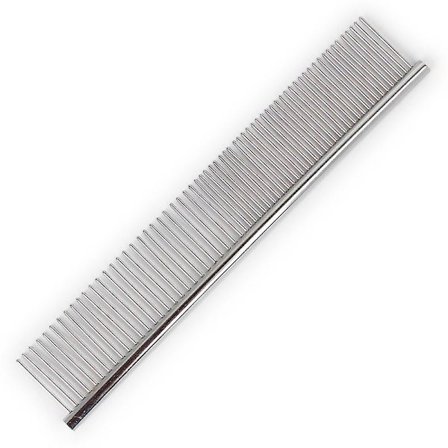 Karda av stål för husdjur, kam för hund och katt, verktyg för att ta bort tovad päls - Karda för husdjur med rundade tänder och halkfritt handtag